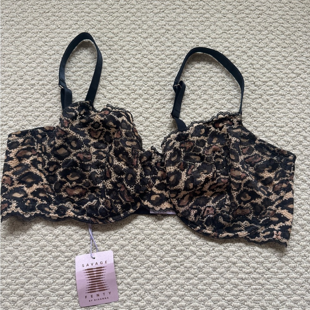 NWT Savage X Fenty leopard bra